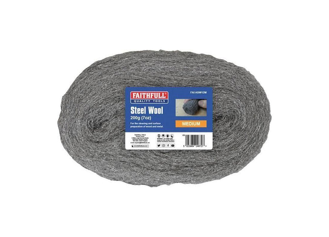 Faithfull Steel Wool Medium 200g Faithfull - RockBottom Northampton