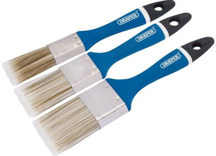 Draper Soft Grip Synthetic Paint Brush Set (3 Piece) 82495 Draper - Town Tools 