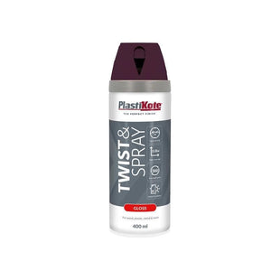 Plastikote Twist & Spray Gloss Purple Violet 400ml PlastiKote - RockBottom Nothampton