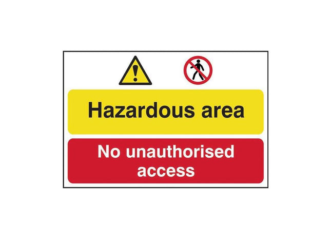 Scan Hazardous Area / No Unauthorized Access - PVC Sign 600 x 400mm Scan - RockBottom Nothampton