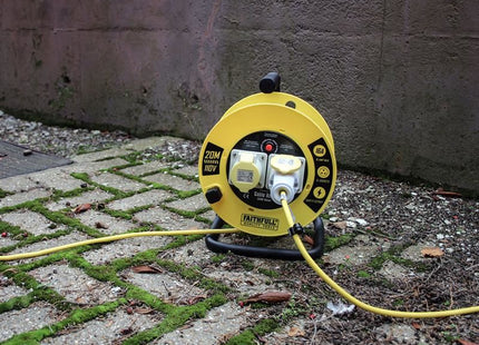 Faithfull Power Plus Open Cable Reel 110V 20m 16A 2 Socket (1.5mm Cable) Faithfull Power Plus - RockBottom Northampton