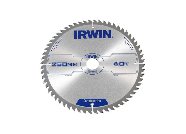 Irwin® General Purpose Table & Mitre Saw Blade 250 x 30mm x 60T ATB IRWIN® - RockBottom Northampton