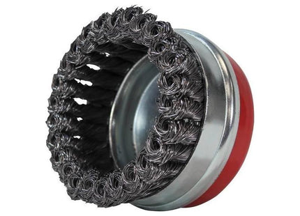 Faithfull Wire Cup Brush Twist Knot 100mm M14x2, 0.50mm Steel Wire Faithfull - RockBottom Northampton