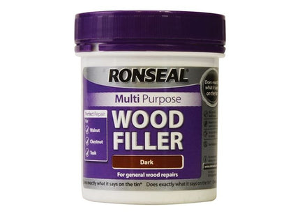 Ronseal Multipurpose Wood Filler Tub Dark 250g Ronseal - RockBottom Nothampton