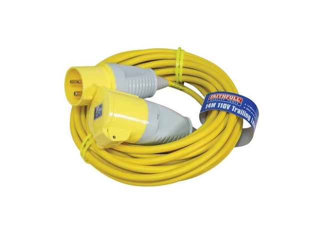 Faithfull Power Plus Trailing Lead 110V 32A 2.5mm Cable 14m Faithfull Power Plus - RockBottom Northampton