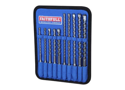 Faithfull SDS Plus Drill Bit Set, 10 Piece Faithfull - RockBottom Northampton