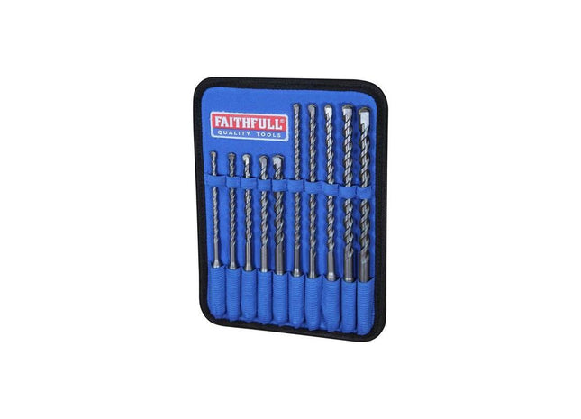 Faithfull SDS Plus Drill Bit Set, 10 Piece Faithfull - RockBottom Northampton