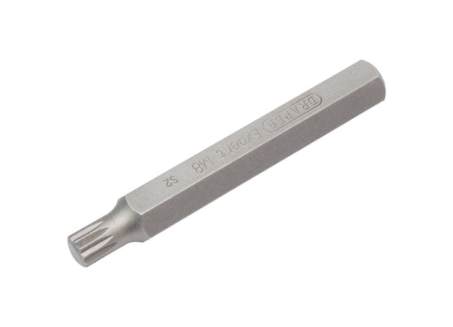 Draper M8 x 75mm Spline 10mm Insert Bit for Mechanic's Bit Sets 33346 Draper - Town Tools 