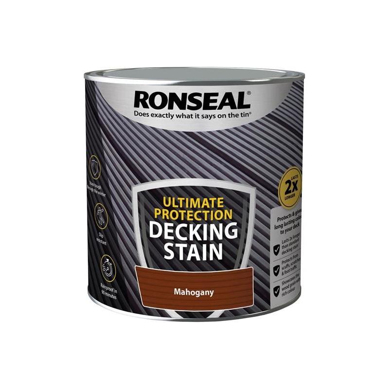 Ronseal Ultimate Protection Decking Stain Rich Mahogany 2.5 litre Ronseal - RockBottom Nothampton