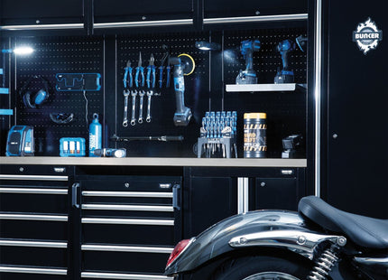 Draper BUNKER Modular Storage Combo with Stainless Steel Worktop (16 Piece) Draper - Town Tools 