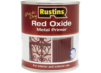 Rustins Quick Dry Red Oxide Metal Primer 1 litre Rustins - RockBottom Nothampton