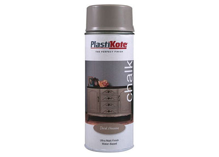 Plastikote Chalk Finish Spray Dark Hessian 400ml PlastiKote - RockBottom Nothampton