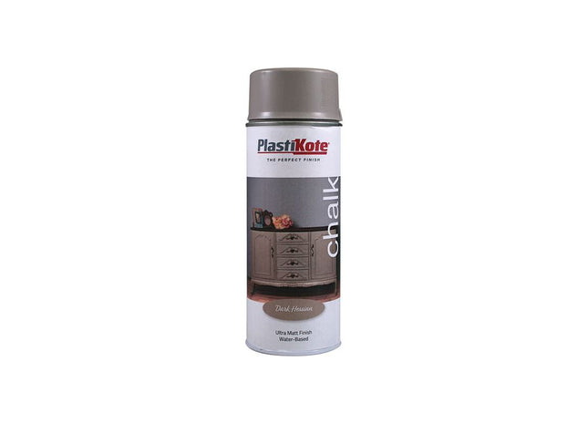 Plastikote Chalk Finish Spray Dark Hessian 400ml PlastiKote - RockBottom Nothampton
