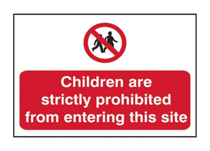 Scan Children Prohibited From Entering Site - PVC Sign 600 x 400mm Scan - RockBottom Nothampton