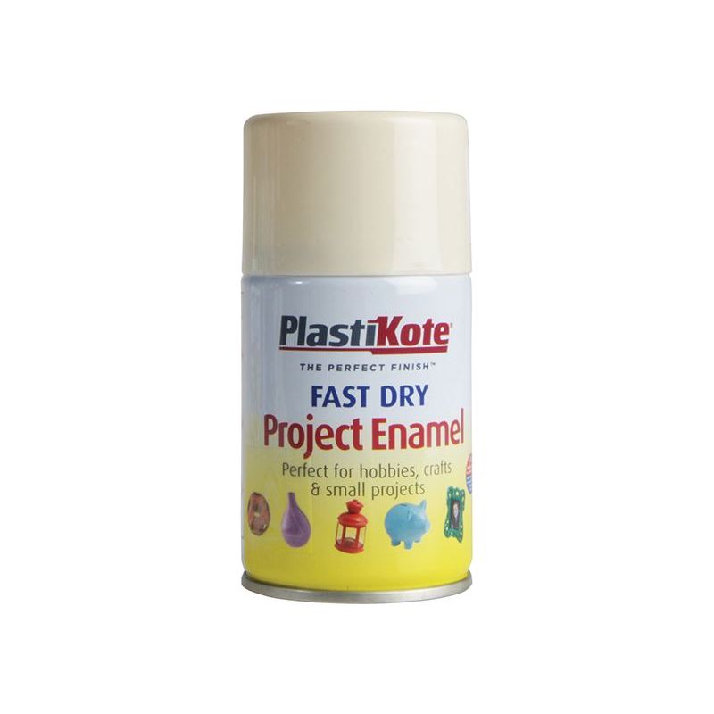 Plastikote Fast Dry Enamel Aerosol Crème De La Crème 100ml PlastiKote - RockBottom Nothampton