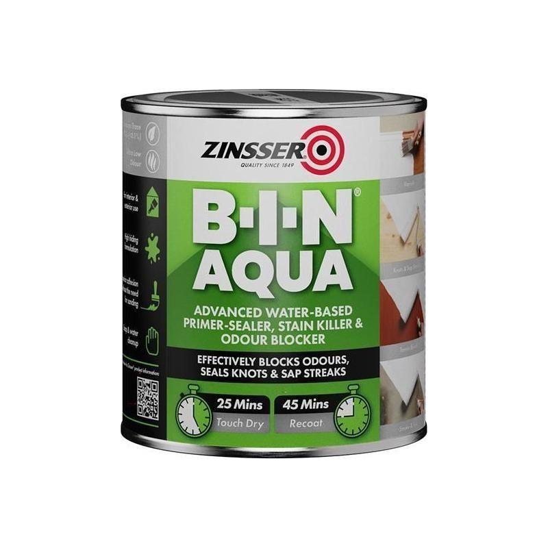 Zinsser B-I-N® Aqua 500ml Zinsser - RockBottom Northampton