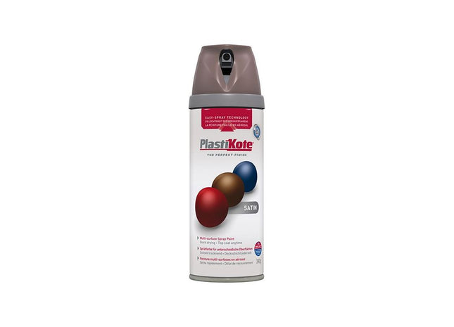 Plastikote Twist & Spray Satin Cappuccino 400ml PlastiKote - RockBottom Nothampton
