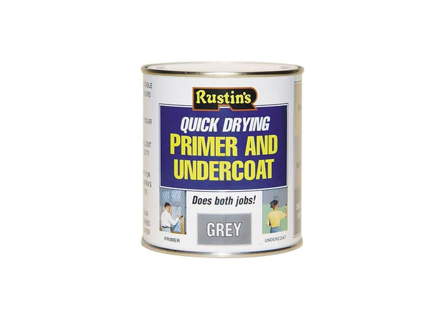 Rustins Quick Dry Primer & Undercoat Grey 1 litre Rustins - RockBottom Nothampton