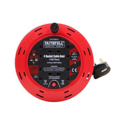 Faithfull Power Plus Cable Reel 240V 10A 4-Socket 10m Faithfull Power Plus - RockBottom Northampton