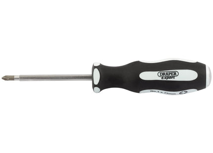 Draper 'Pound Thru' PZ TYPE Soft Grip Screwdriver, No.1 x 75mm 35227 Draper - Town Tools 