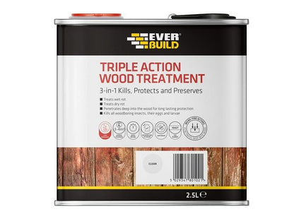 Everbuild Sika Triple Action Wood Treatment 2.5 litre Everbuild Sika - RockBottom Northamptin
