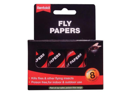 Rentokil Fly Papers (Pack 8) Rentokil - RockBottom Nothampton
