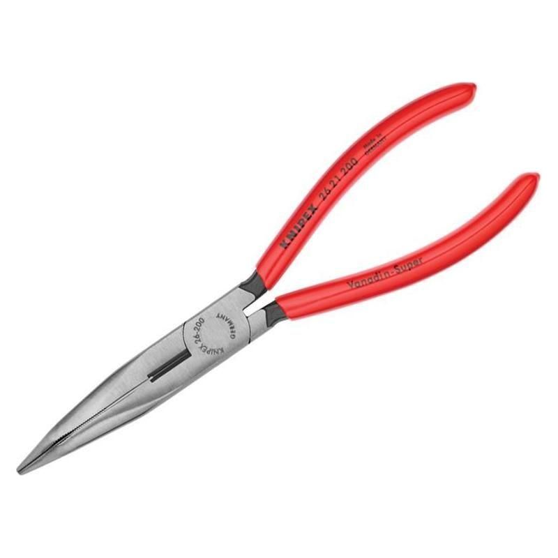 Knipex Bent Snipe Nose Side Cutting Pliers PVC Grip 200mm (8in) Knipex - RockBottom Northampton