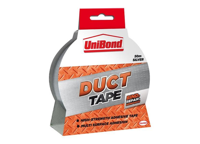 UniBond DIY Duct Tape Silver 50mm x 50m UniBond - RockBottom Northampton