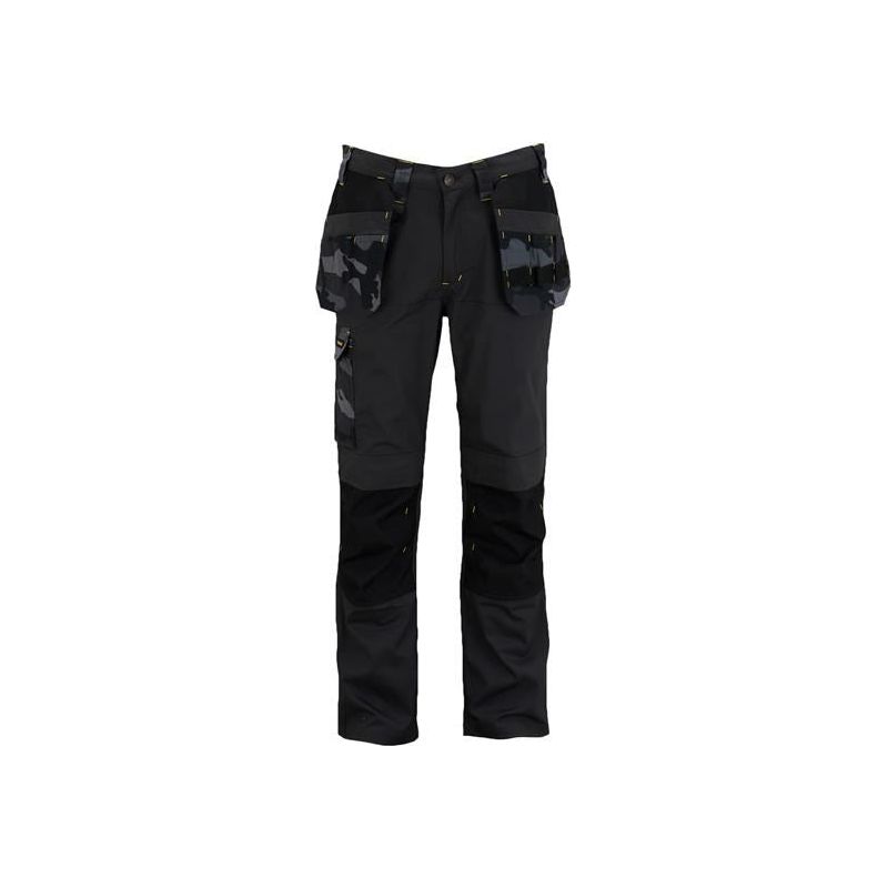 Stanley® Clothing Dixon Slim Fit Trousers Black Camouflage Waist 36in Leg R STANLEY® Clothing - RockBottom Nothampton
