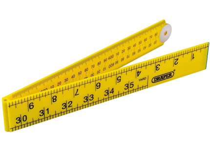 Draper Plastic Folding Rule, 1m 20700 Draper - Town Tools 