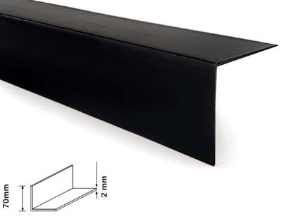Black PVC Angle 70x70x2400mm