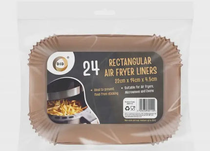 24pc 22CM X 14CM X 4.5CM air fryer liners