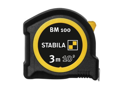 Stabila BM 100 Compact Pocket Tape 3m/10ft (Width 19mm) Stabila - RockBottom Nothampton