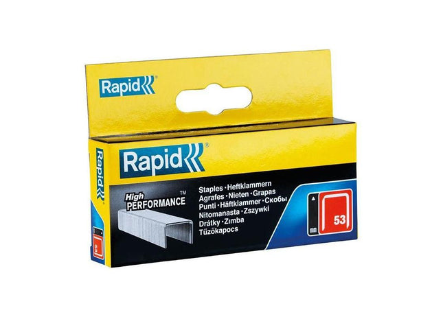 Rapid 53/10B 10mm Galvanised Staples (Box 2500) Rapid - RockBottom Nothampton