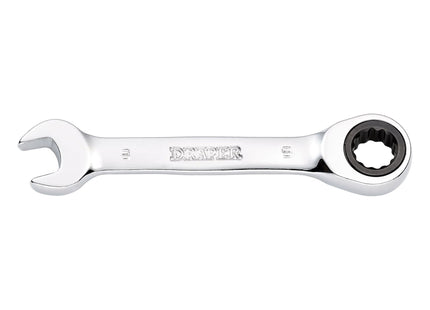 Draper Draper HI-TORQ Metric Stubby Ratchet Combination Spanner, 9mm Draper - Town Tools