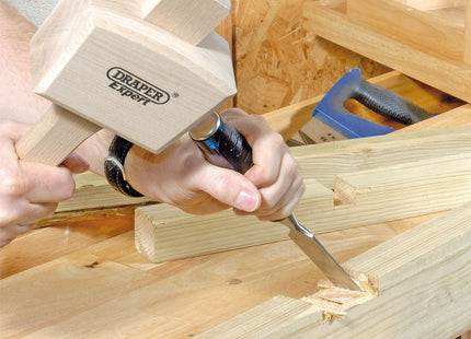 Draper Soft Grip Pound Thru Bevel Edge Wood Chisel, 25 x 140mm 24408 Draper - Town Tools 