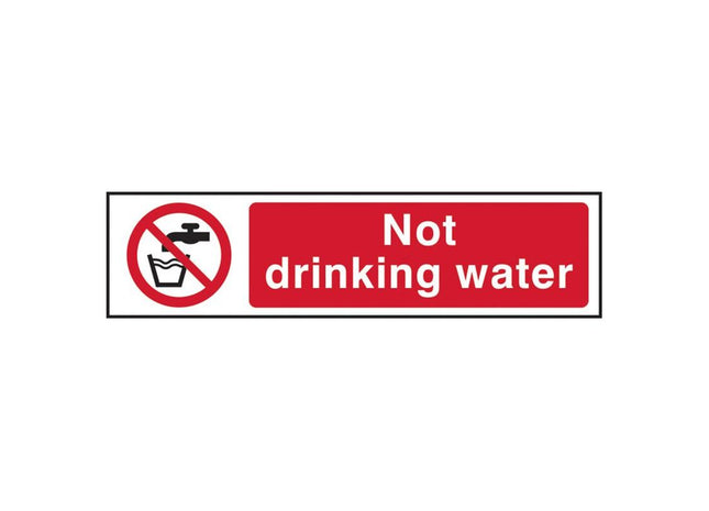Scan Not Drinking Water - PVC Sign 200 x 50mm Scan - RockBottom Nothampton