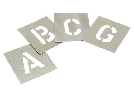 Stencils Set of Zinc Stencils - Letters 3in Stencils - RockBottom Nothampton