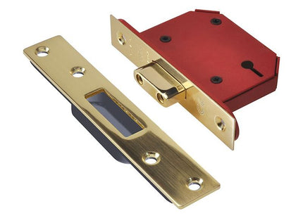 Union StrongBOLT 2103S 3 Lever Mortice Deadlock Polished Brass 81mm 3in Visi UNION - RockBottom Northampton