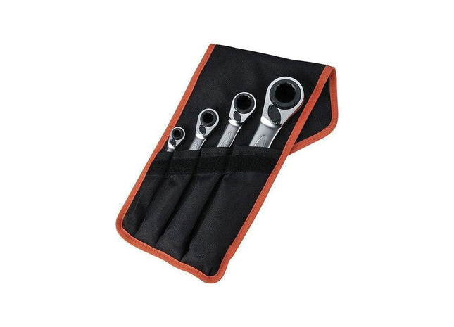 Bahco S4RM Series Reversible Ratchet Spanner Set, 4 Piece Bahco - RockBottom Northampton