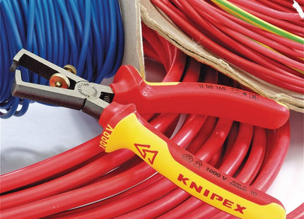 Draper Knipex 11 08 160UKSBE VDE Fully Insulated Wire Stripping Pliers, 160mm Draper - Town Tools 