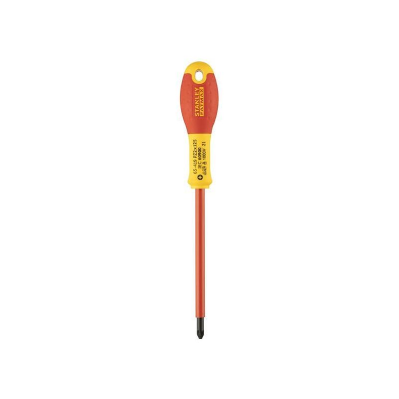 Stanley® Hand Tools FatMax® VDE Insulated Screwdriver Pozidriv Tip PZ2 x 125mm STANLEY® Hand Tools - RockBottom Nothampton