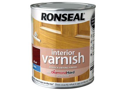 Ronseal Interior Varnish Quick Dry Satin Teak 250ml Ronseal - RockBottom Nothampton