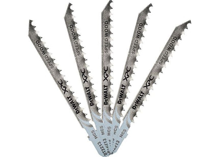 Dewalt Power Tools XPC HCS Wood Jigsaw Blades Pack of 5 T144D DeWALT Power Tools - RockBottom Northampton