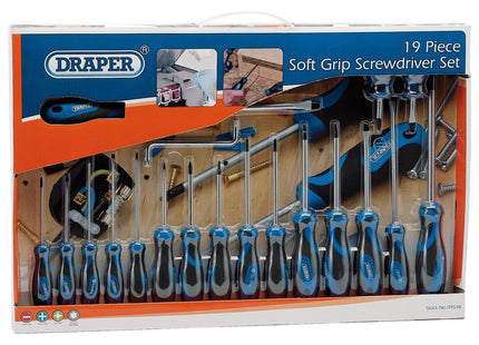Draper Soft Grip Screwdriver Set (19 Piece) 09548 Draper - Town Tools 