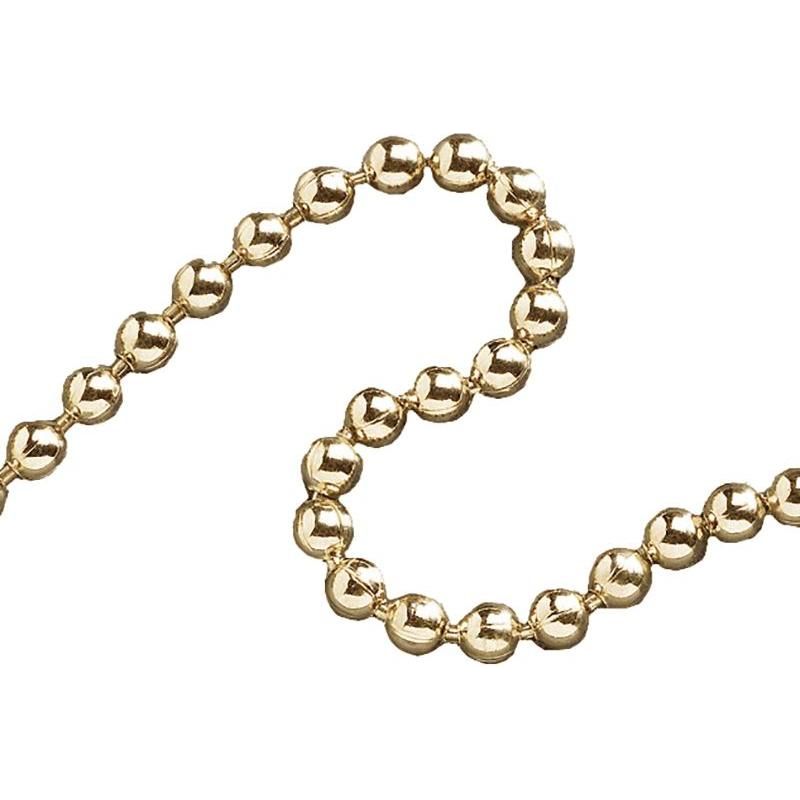 Faithfull Ball Chain Polished Brass 3.2mm x 10m Faithfull - RockBottom Northampton