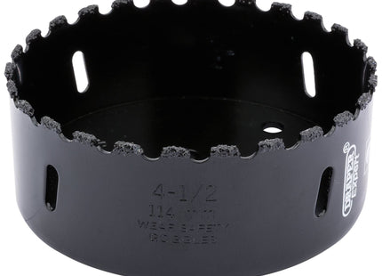 Draper Tungsten Carbide Grit Hole Saw, 114mm 34969 Draper - Town Tools 