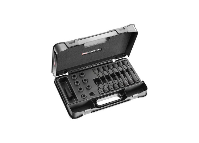 Facom 6-Point Stubby Impact Socket Set 1/2in SQDR, 23 Piece Facom - RockBottom Northampton