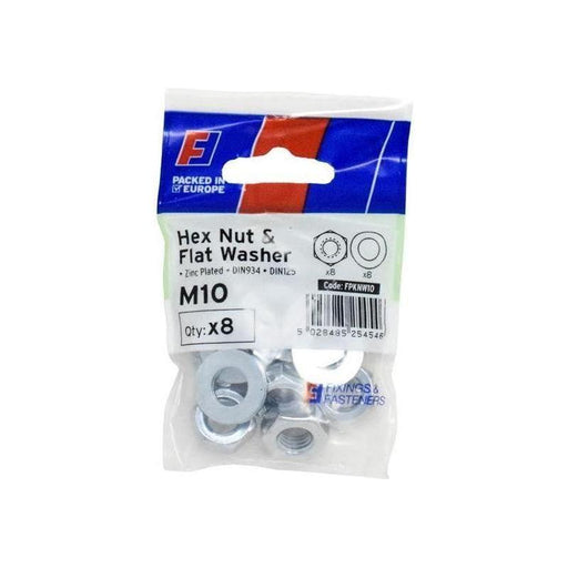 Forgefix Nut & Washer M10 ForgePack 8 ForgeFix - RockBottom Northampton