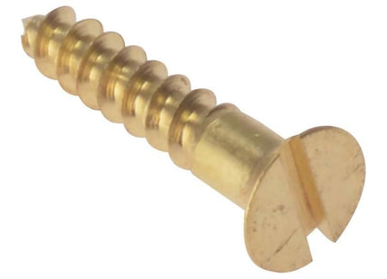 Forgefix Wood Screw Slotted CSK Solid Brass 5/8in x 4 Box 200 ForgeFix - RockBottom Northampton
